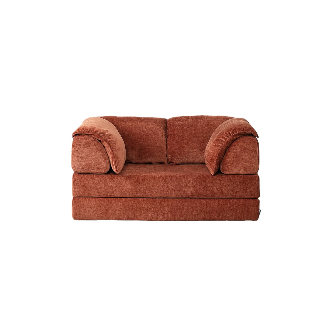 Pebble Sofa Bed -Chenille Rust-1.5m