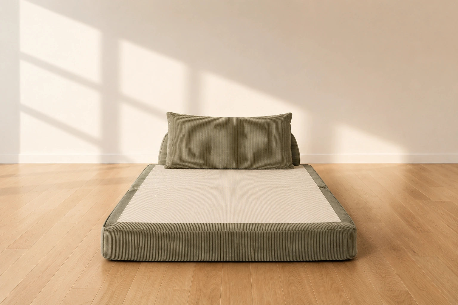 NEST double sofa bed opened to a 135 x 190 cm sleeping area