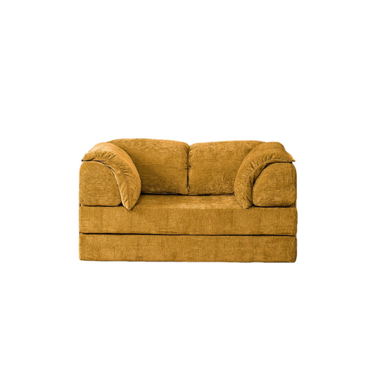 Pebble Sofa Bed -Chenille Mustard-1.5m